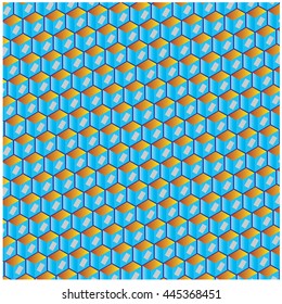 Vector angular colorful blocks pattern background