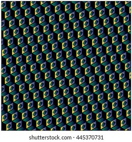 Vector angular colorful blocks pattern background