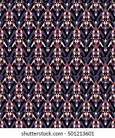 Vector angular colorful pattern. Abstract Triangle pattern. Ethnic collection, aztec stile, tribal art, can be used for wallpaper, cover fills, web page background, surface textures.