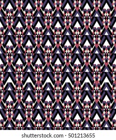 Vector angular colorful pattern. Abstract Triangle pattern. Ethnic collection, aztec stile, tribal art, can be used for wallpaper, cover fills, web page background, surface textures.