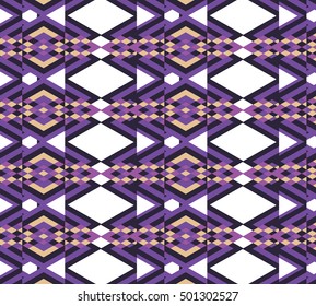Vector angular colorful pattern. Abstract Triangle pattern. Ethnic collection, aztec stile, tribal art, can be used for wallpaper, cover fills, web page background, surface textures.
