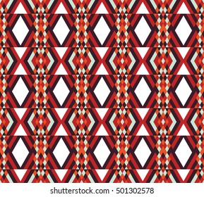 Vector angular colorful pattern. Abstract Triangle pattern. Ethnic collection, aztec stile, tribal art, can be used for wallpaper, cover fills, web page background, surface textures.
