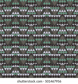 Vector angular colorful pattern. Abstract Triangle pattern. Ethnic collection, aztec stile, tribal art, can be used for wallpaper, cover fills, web page background, surface textures.