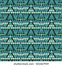 Vector angular colorful pattern. Abstract Triangle pattern. Ethnic collection, aztec stile, tribal art, can be used for wallpaper, cover fills, web page background, surface textures.