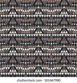 Vector angular colorful pattern. Abstract Triangle pattern. Ethnic collection, aztec stile, tribal art, can be used for wallpaper, cover fills, web page background, surface textures.