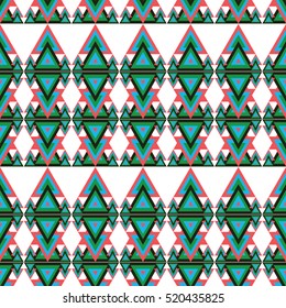 Vector angular colorful pattern. Abstract Triangle pattern. Ethnic collection, aztec stile, tribal art, can be used for wallpaper, cover fills, web page background, surface textures.
