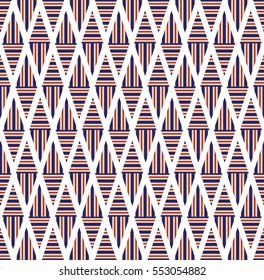 Vector angular colorful pattern. Abstract Triangle pattern. Ethnic collection, aztec stile, tribal art, can be used for wallpaper, cover fills, web page background, surface textures.
