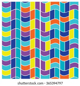 vector angular flag and colorful wave pattern 