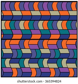 vector angular flag and colorful wave pattern 