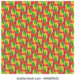 Vector angular leaves background and pattern design and illustration