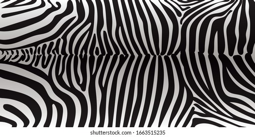 Vector animal abstract of Zebra skin, seamless pattern design.