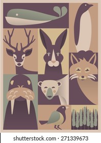 Vector animal background