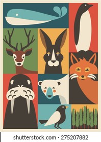 Vector animal background
