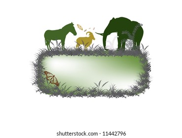Vector animal banner