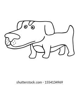 
Vector animal in doodle style. Dog.