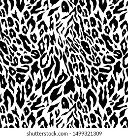 Vector animal effects leopard design. Seamless pattern.