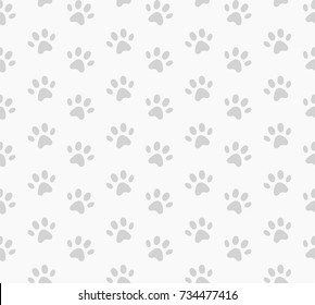 Vector Animal footprint Seamless Pattern. Doodle texture.