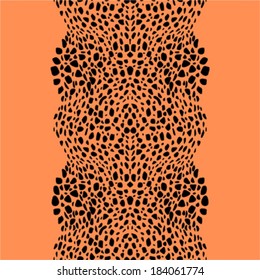 Vector animal fur vertical seamless pattern 