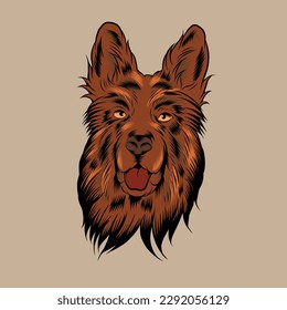 vector animal head illustration suitable for branding needs and so on