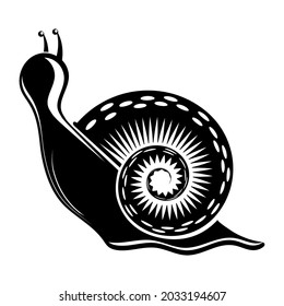 Icono de animal vector. Logotipo de caracol aislado en fondo blanco.