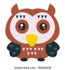 Vector Animal Illustration Owl is a lucky symbol.
