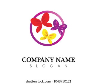 Vector animal insect Butterfly conceptual simple, colorful icon. Logo. Vector illustration and business
