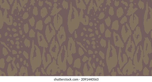 Pintura de cuero animal vectorial. El Chita No Tiene Agua. Diseño de Savannah. Puntos de leopardo de verano marrón. Impresión repetida de la piel de los animales vectores. Textura moderna de moda. Tela de color de agua Tye Textil.