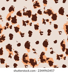 Vektor-Tierleder Wiederholung Gewebe. Die Käseküste wirft Aquarellfarben nahtlos auf. Dschungeltextur. Red Luxury Cheetah Dots. Textil der Vektortierhaut. Tropische Moderne Printmedien. Aquarell Tie Farbpapier.