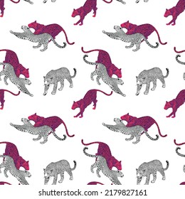 vector animal leopard. Leopard pattern on white background.