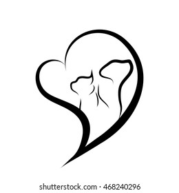 Vector animal logo on a white background.
