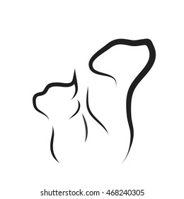 Vector animal logo on a white background.