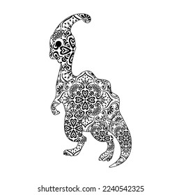 Vector animal mandala coloring page for kids