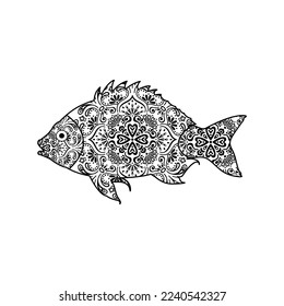 Vector animal mandala coloring page for kids