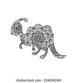 Página de color de mandala para animales vectores para niños