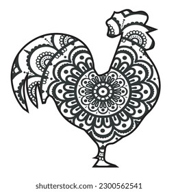 Vektor-Tier-Mandala-Farbseite für Kinder