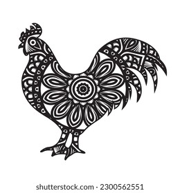 Vector animal mandala coloring page for kids