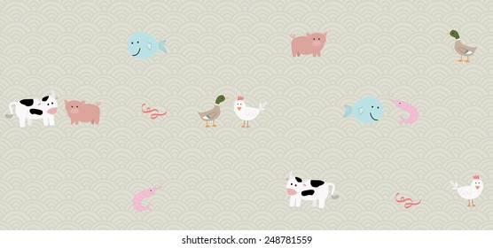 Vector animal pattern 
