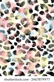 vector animal pattern watercolor cute summer colors