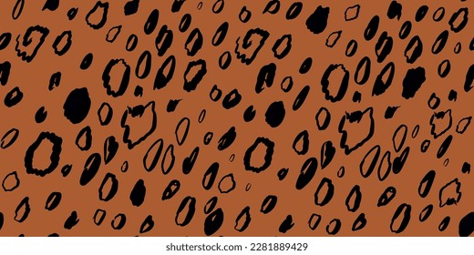 Vector animal print. Seamless leopard pattern design for fabric and textile, packaging, web and social media design