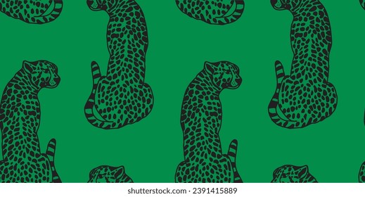 Vector animal print. Seamless leopard pattern design for fabric and textile, packaging, web and social media design
