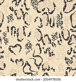 vector animal print seamless surface pattern in neutral colors.