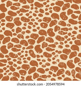 impresión de animales vectoriales de superficie sin fisuras en colores neutros.