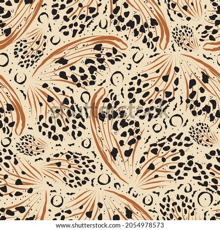 vector animal print seamless surface pattern in neutral colors.