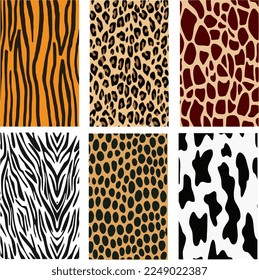 Vector animal prints and patterns