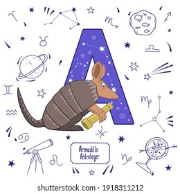 Vector animal profession alphabet for kids. ABC