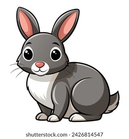 Vector animal rabbit illustration on white