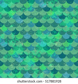 Vector animal seamless pattern with fish scales. Reptile leather print.