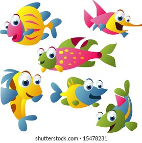 vector animal set 20: fish