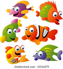 vector animal set 25: fish