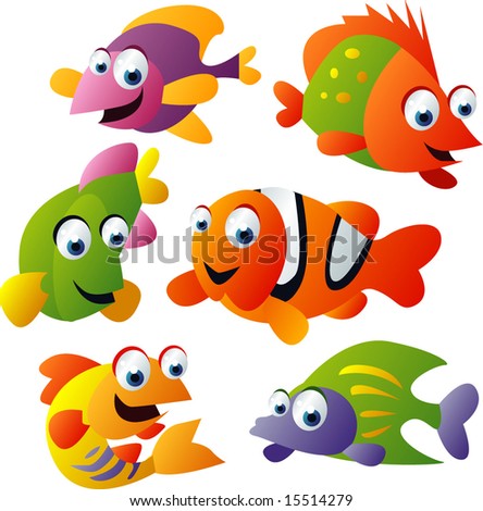 vector animal set 25: fish